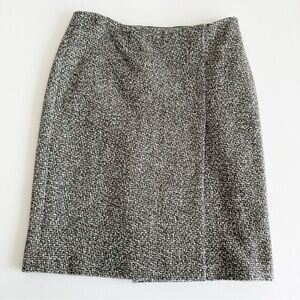 BROOKS BROTHERS 346 Wool Blend  Tweed  Pencil Skirt Lined Grey Size 10